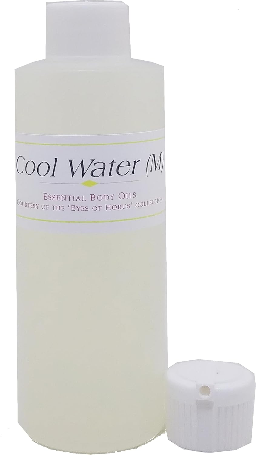 Cool Water - Type D For Men Scented Body Oil Fragrance [Flip Cap - Light Gold - 4 oz.] - ID#22679