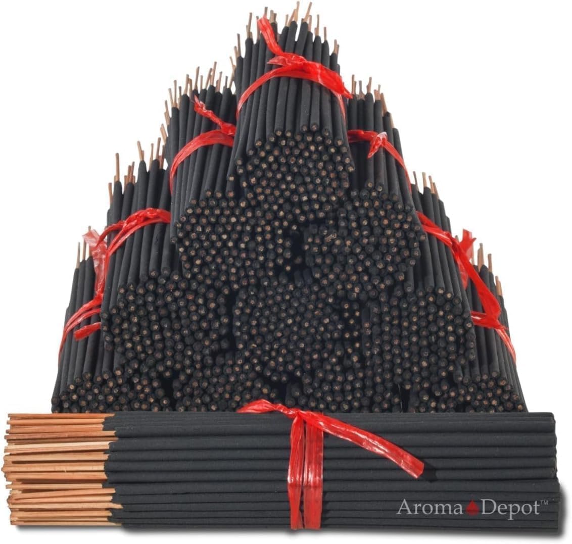 Egyptian Sandalwood Most Exotic Charcoal Incense Sticks. Approx. 85 to 100 Sticks Per Bundle, Length - 7 Inches, Each Natural Stick Burns for 35 to 45 mins Each. Long Lasting. Guarantee 100% Pure