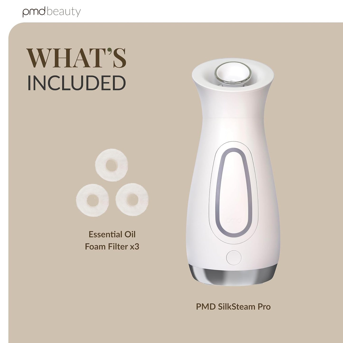 PMD SilkSteam Pro - Spa-Grade Facial Steamer with SilkSteam Technology - Rapid Start-Up - Adjustable, Directional Nozzle - Essential Oil Filters - Dewy, Hydrated Glow