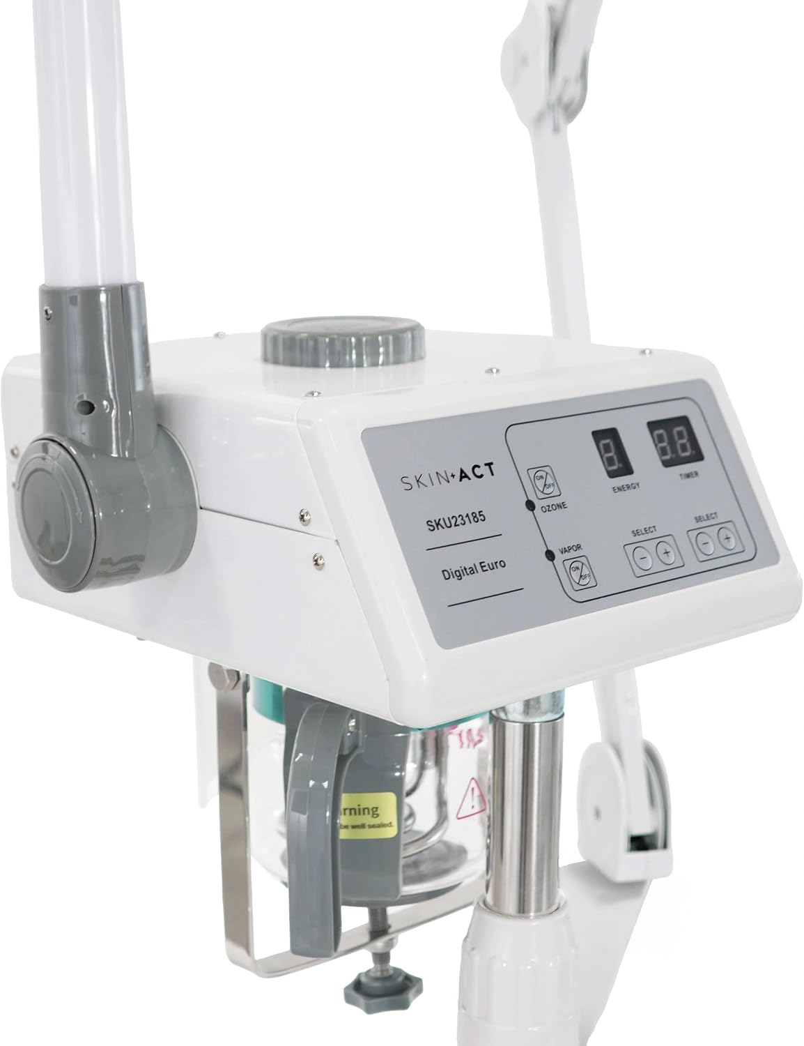 SKINACT Digital Euro Facial Steamer with Aroma Therapy + LED Magnifying Lamp