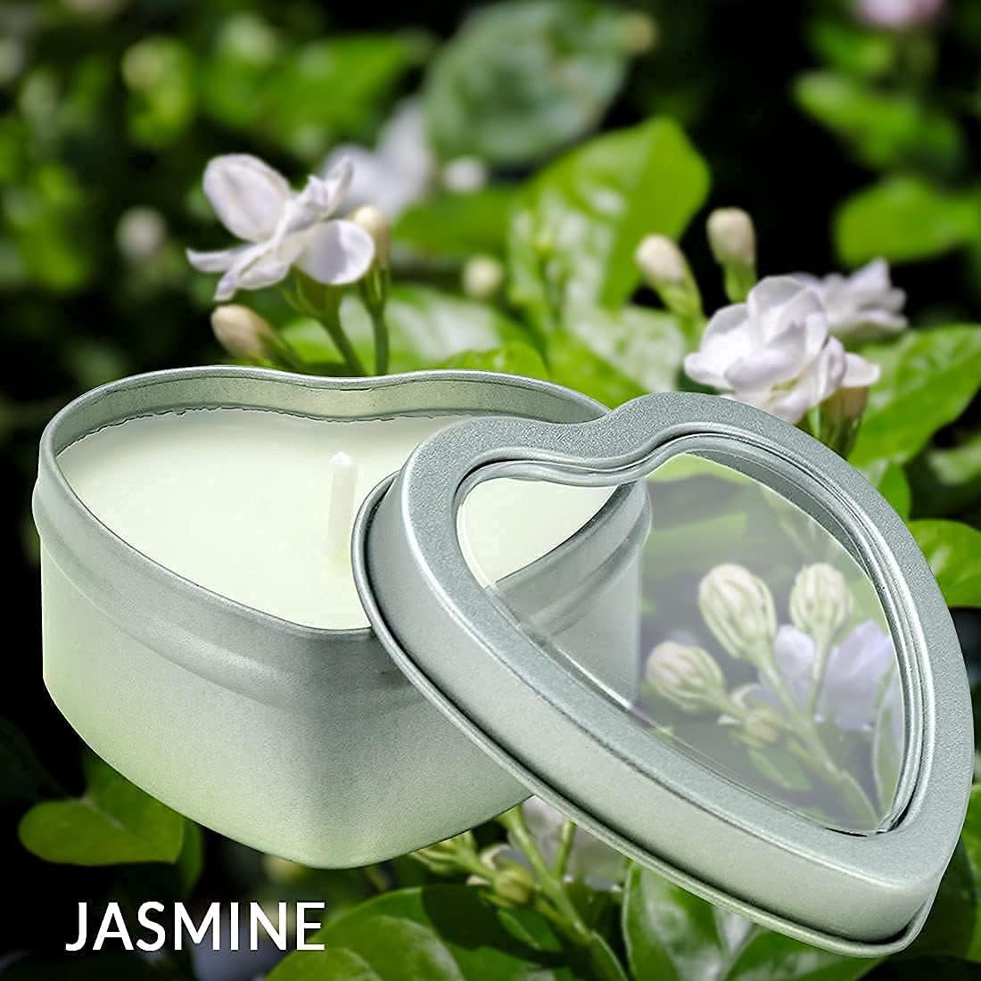 DEYBBY Jasmine Scented Soywax Tealight Candles 6 Pack