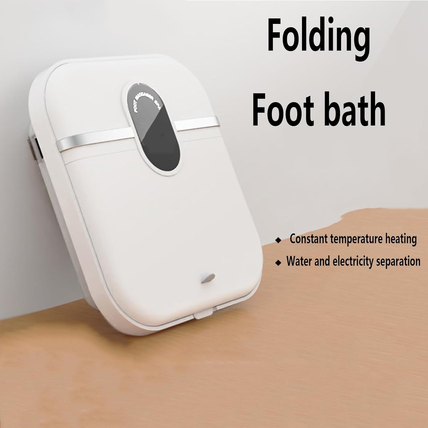 Collapsible Foot Bath Spa with Heat and Massage Rollers, Foldable Foot Soak Tub with Bubbles Pedicure Foot Spa Massager with for Home Use