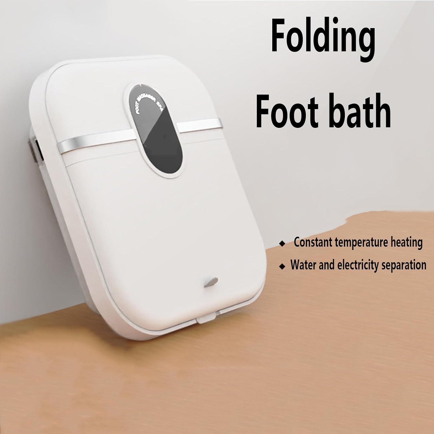 Collapsible Foot Bath Spa with Heat and Massage Rollers, Foldable Foot Soak Tub with Bubbles Pedicure Foot Spa Massager with for Home Use