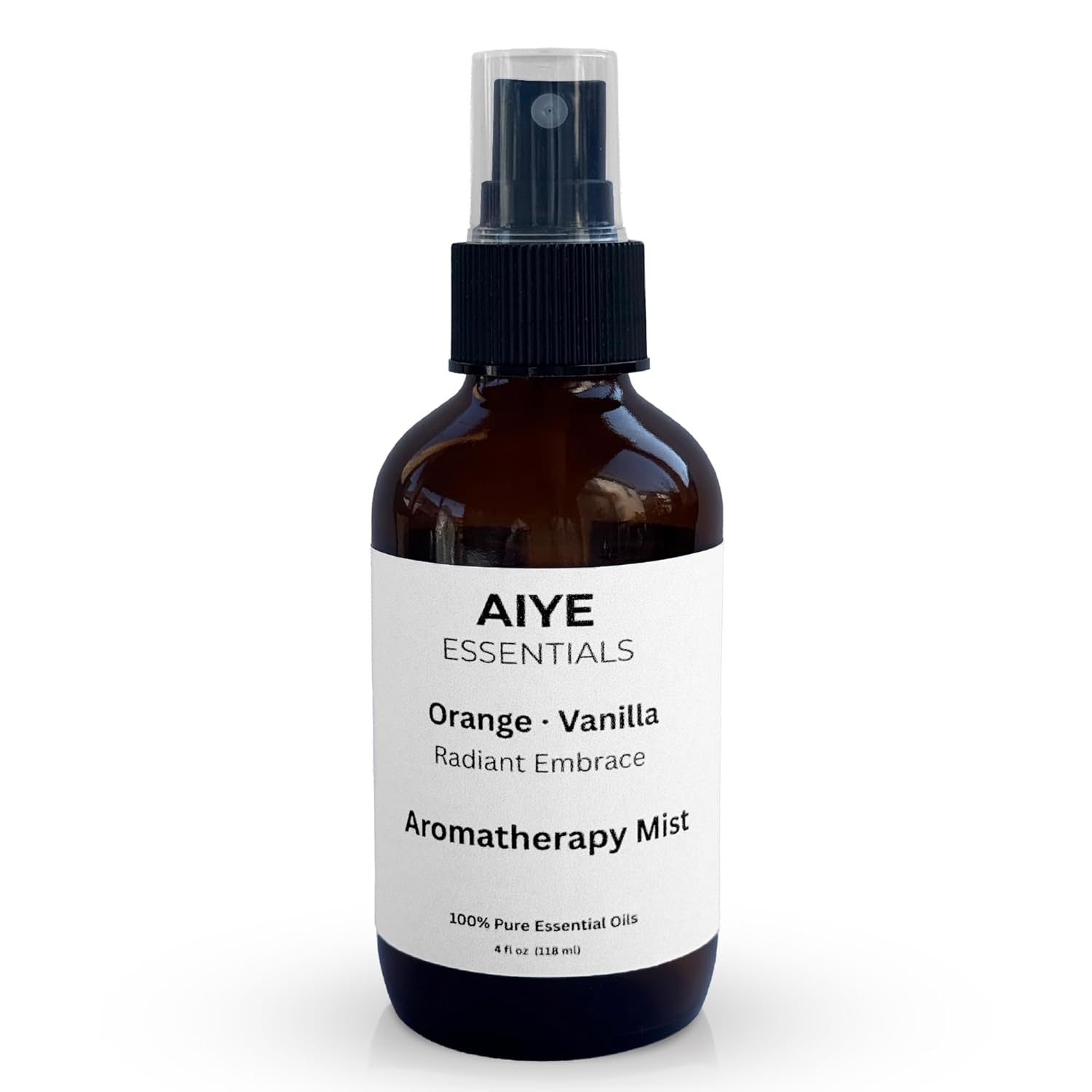 Aiye Essentials Orange Vanilla Aromatherapy Room & Linen Spray, Non‑Toxic Essential Oil Fabric Mist, 4 oz