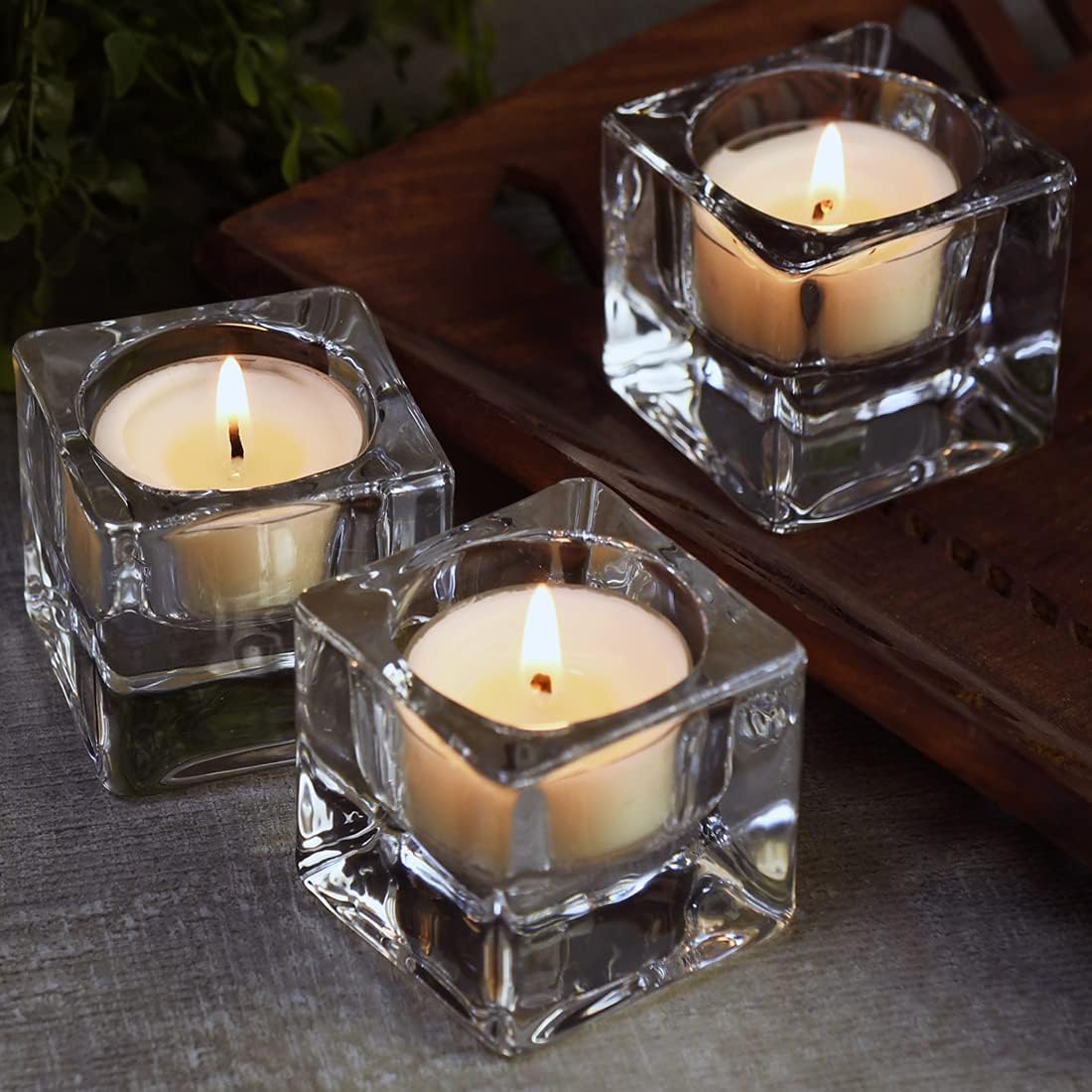 DEYBBY Natural Jasmine Scented Soy Wax Tealight Candles Bulk, Aromatherapy Luxury Tea Candle Set of 24-4 Hour Burning Great Gift