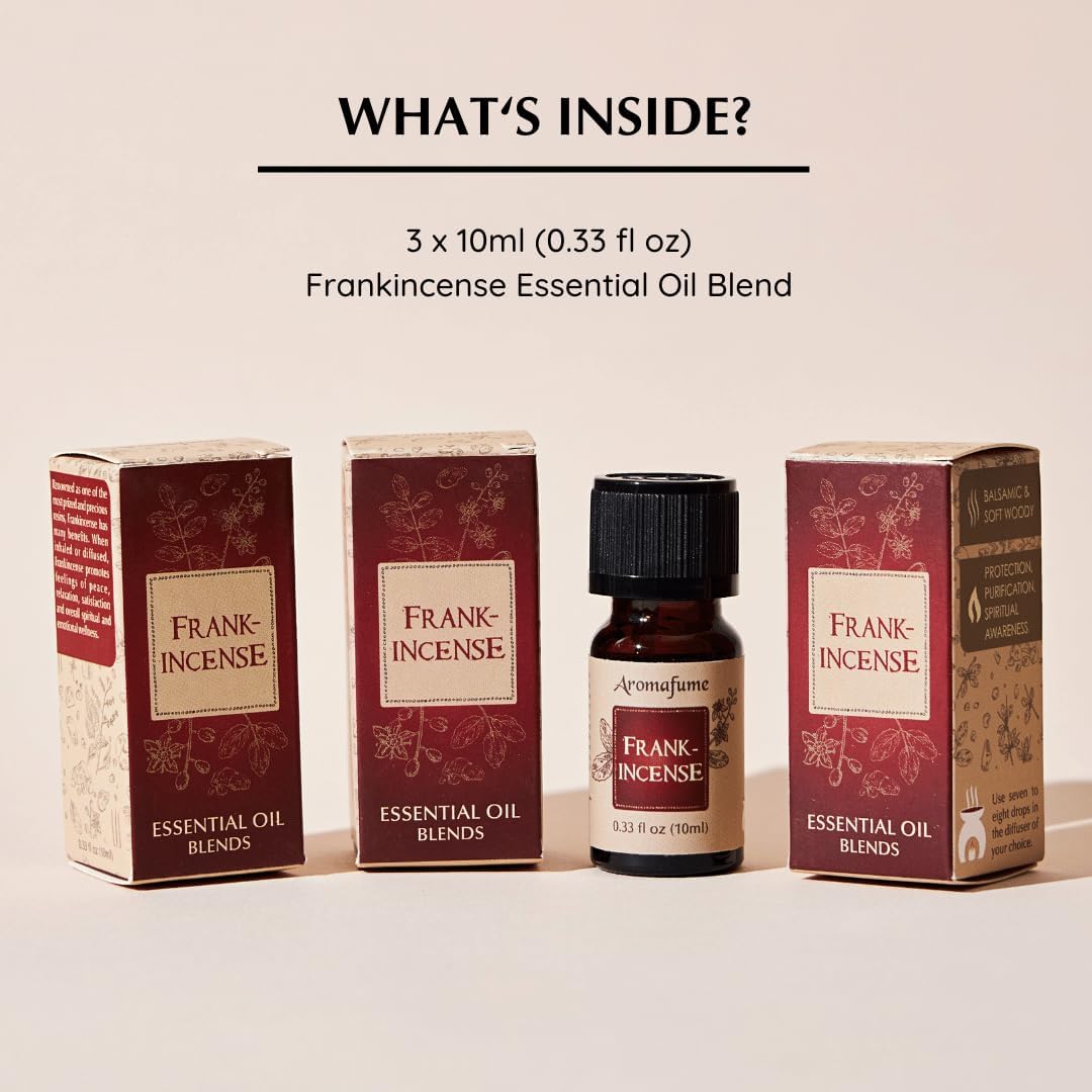 Frankincense Resin Essential Oil Diffuser Blend 30ml by Aromafume | Boswellia Carterii & Boswellia Serrata Extract Blended | Native to East Africa & India | Calms & Relaxes | Charged with Pure Resins