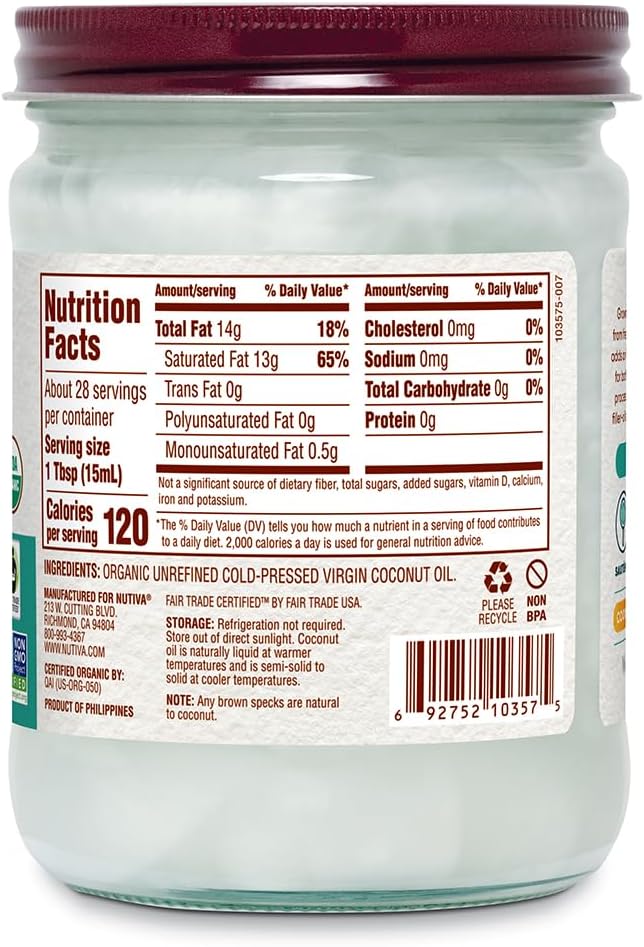 Nutiva Coconut Oil, 14 Ounce