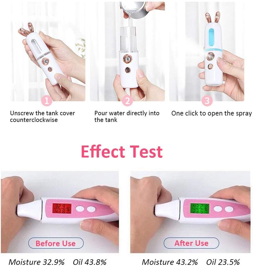 Amber Lash Nano Mist Lash Sprayer for Eyelash Extension, Digital Facial Steamer 30ml Volume