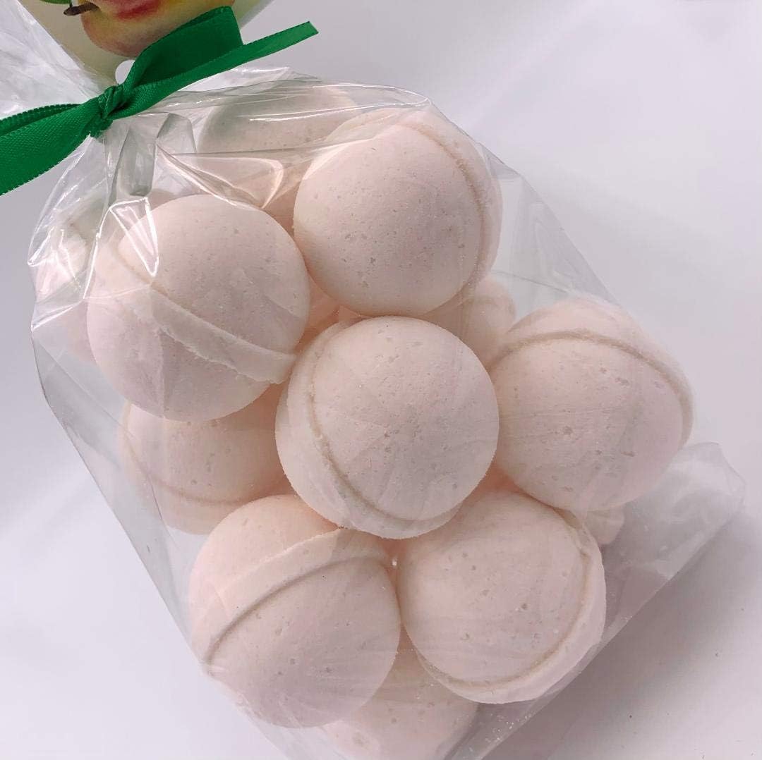 Spa Pure Ginger Peach Bath Bomb: USA Made with Shea Butter, Ultra Moisturizing, Great for Dry Skin (14 Count) Pack of 1