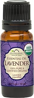US Organic 100% Pure Lavender Essential Oil, Directly sourced from Bulgaria, USDA Certified Organic, Undiluted, for Diffuser, Humidifier, Massage, Skin, Hair Care, Non GMO, 10 ml