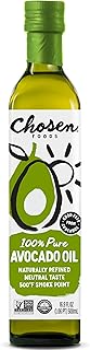 Chosen Foods Avocado Oil, 16.9 Fl Oz - All Purpose Cooking Oil made from 100% Pure Avocados - Non-GMO, Gluten-Free, Keto Friendly, Glyphosate Free - 500mL (Pack Of 1)