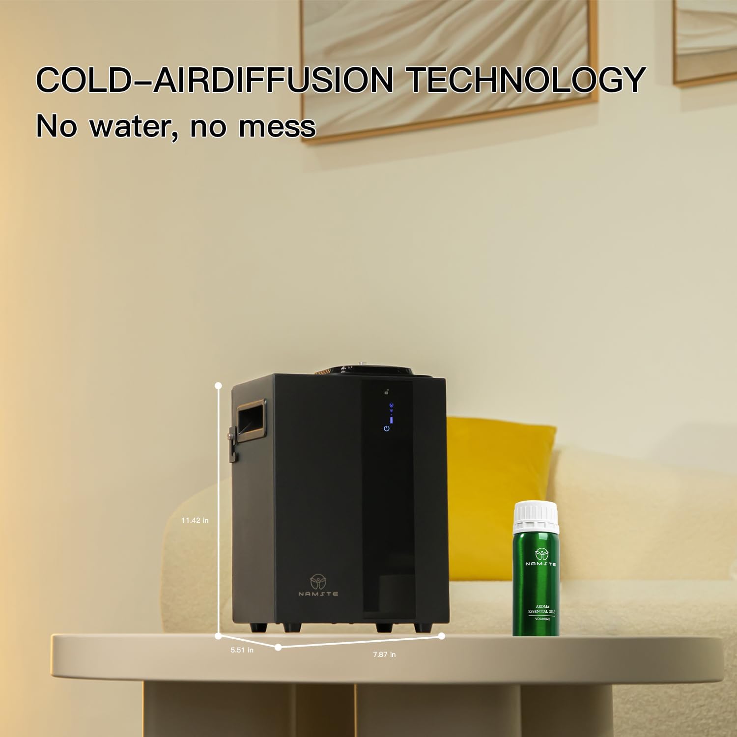 Smart Waterless Diffuser - Essential Oil Scent Coverage 6500 Sq.Ft HVAC Machine Whole House Aroma & Hotel Collection, APP & Touch Control 800ml Large Capacity Aromatherapy Metal Material