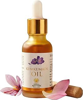 Kerala Ayurveda Kumkumadi Oil for Face | Brightening & Anti-Aging Serum for Glowing Skin | Saffron & Lotus Ayurvedic Face Oil | Reduces Dark Spots & Pigmentation | Lightweight & Non-Greasy | 1 Fl Oz