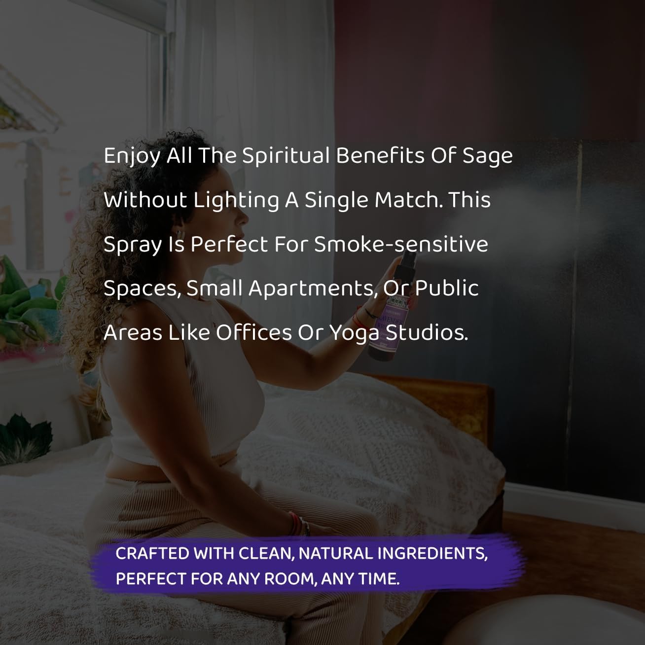 Sacred Element's Lavendra And White Room Spray | Natural Purifying Mist for Energy Clearing, Negativity Release, Spiritual Balance & Aromatherapy | 3.38 Fl Oz / 100ml Non-Toxic Air Freshener