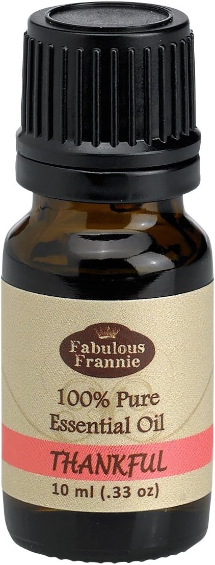 Fabulous Frannie Thankful 100% Pure, Undiluted Essential Oil Blend of Lime, Bergamot, Grapefruit, Cypress, Patchouli and Ylang Ylang 10ml (Pack of 1)
