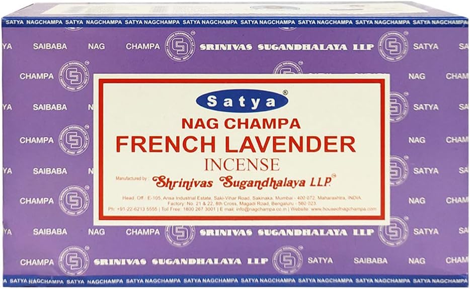 French Lavender Incense Sticks and Incense Stick Holder Bundle Insence Insense Satya Incense