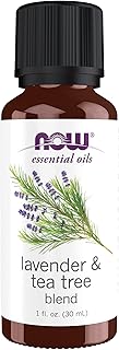 NOW Essential Oils, Lavender & Tea Tree Oil, Stimulating Aromatherapy Scent, Blend of Pure Lavender Oil and Pure Tea Tree Oil, Vegan, Child Resistant Cap, 1-Ounce