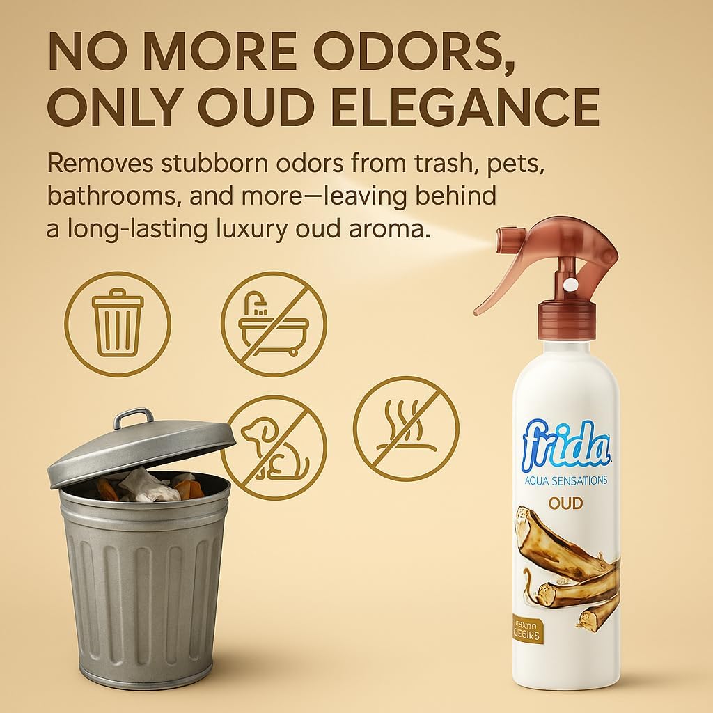 Air Freshener Spray – Oud Scent, Long-Lasting Room & Fabric Freshener, 16.2 oz Bottle – Odor Eliminator for Home, Office, and Car (OUD)