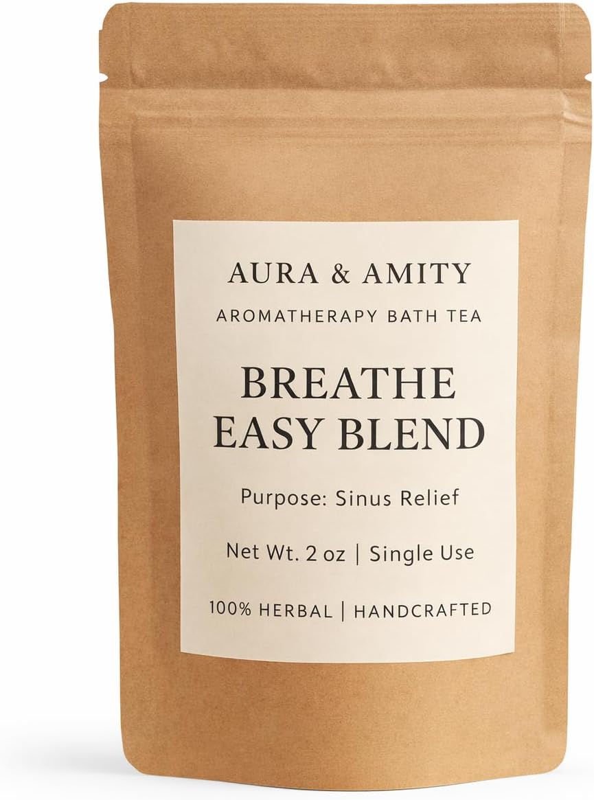 Botanical Bath Tea - Herbal Soak Bags for Sinus Relief - 100% Natural, Handcrafted, Single Use Spa Ritual (Eucalyptus)