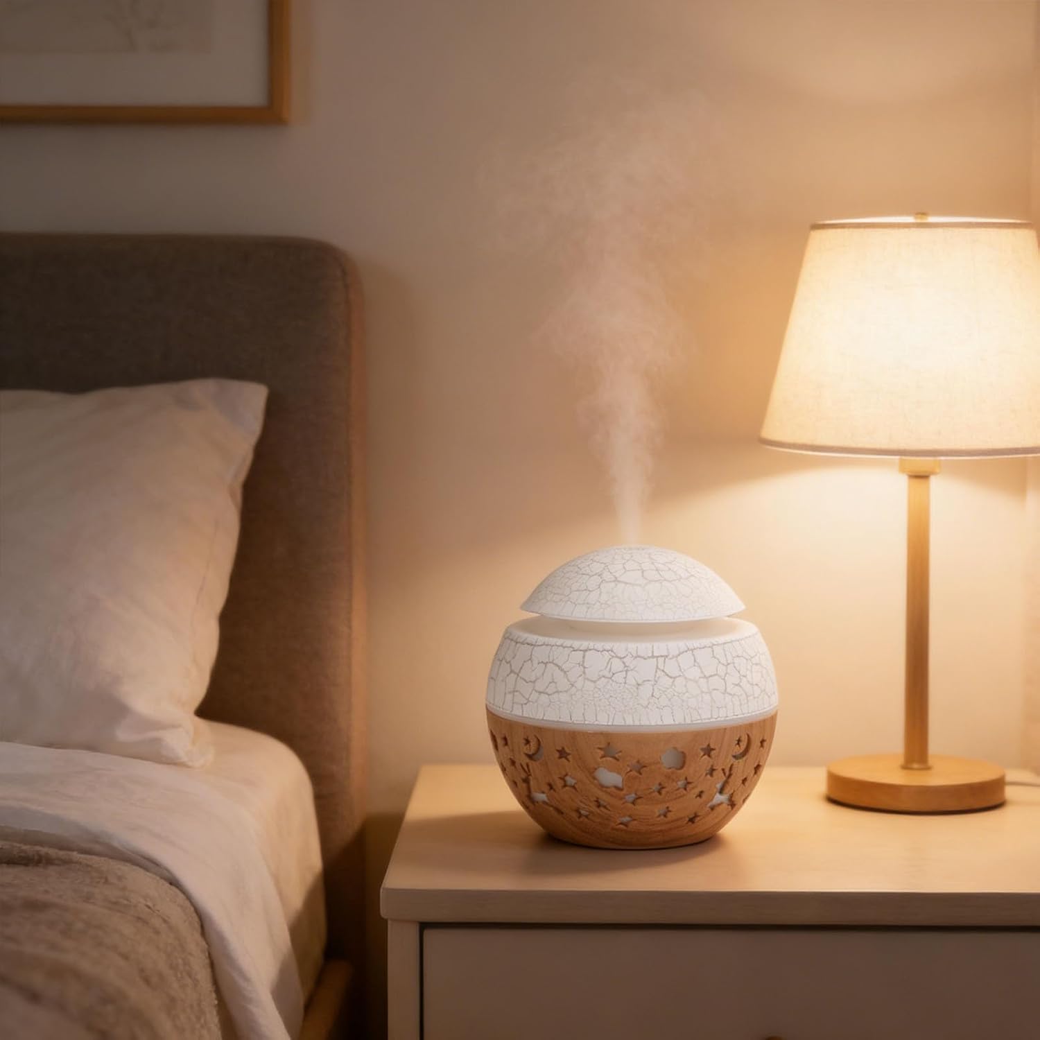 ZJchao Portable Essential Oil Diffuser Mini Humidifier Aromatherapy Diffuser with 7 Color LED Lights Auto Shut Off for Home Office Car Travel Bedroom