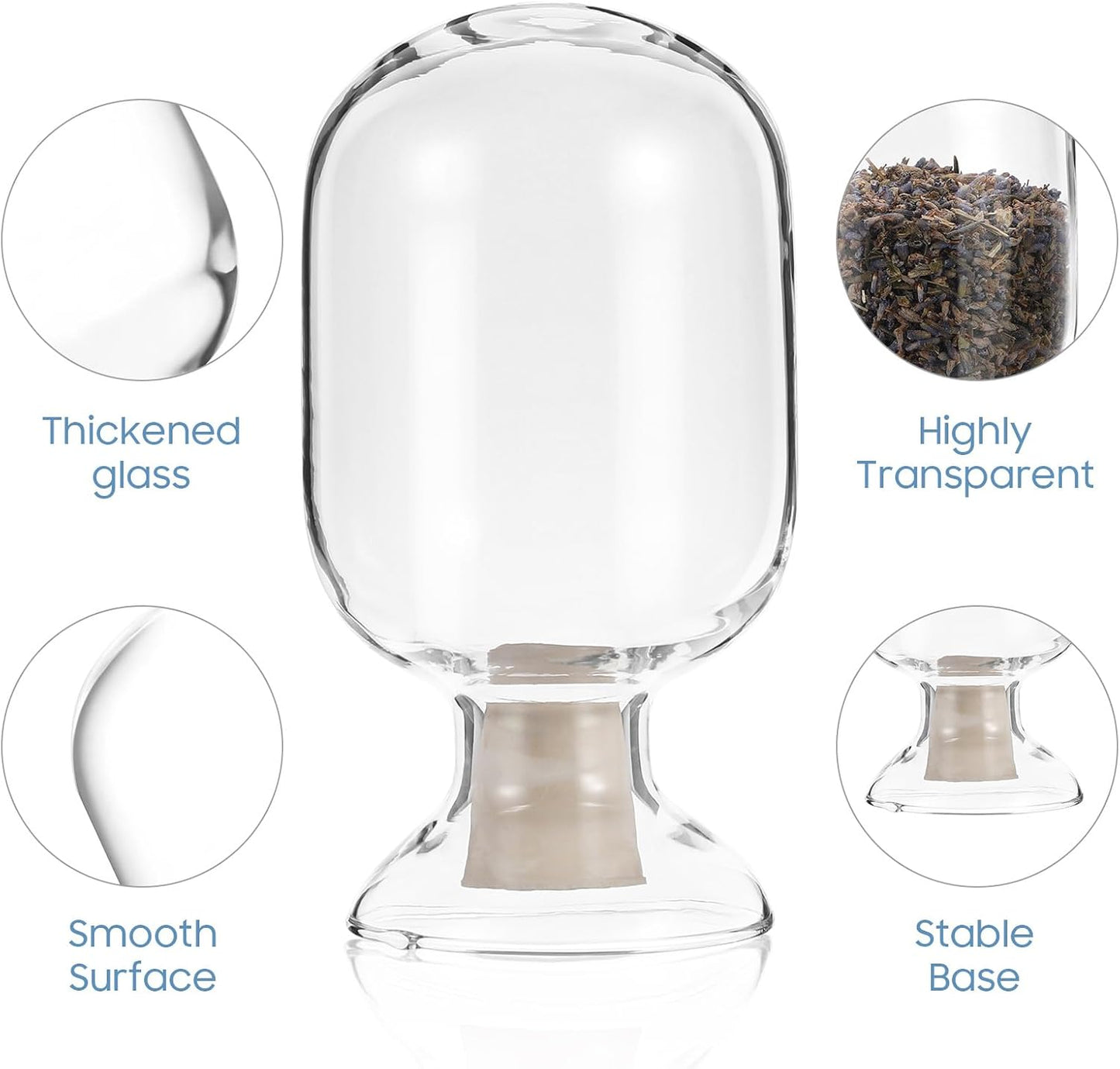 FOMIYES Glass Match Cloche Jar Glass Fireplace Match Cloche Bottle Matches in a Jar Fancy Match Striker Holder Mantel Decorations Match Striker Jar for Cute and Fancy Matches
