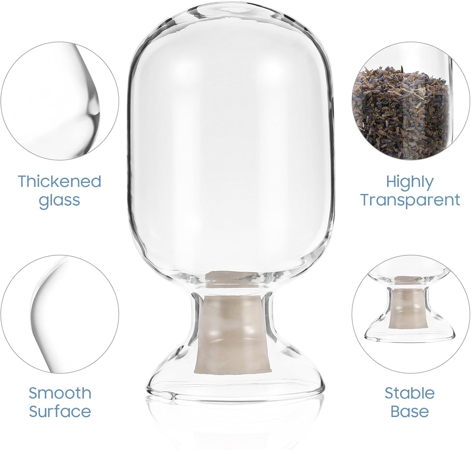 FOMIYES Glass Match Cloche Jar Glass Fireplace Match Cloche Bottle Matches in a Jar Fancy Match Striker Holder Mantel Decorations Match Striker Jar for Cute and Fancy Matches