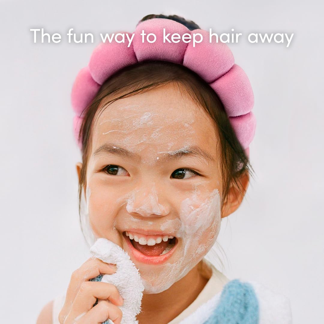 Evereden Kids Spa Headband: Soft, Adorable Terry Fabric Spa Headbands for Girls - Stylish Sponge Fabric Headbands for Face Washing, Putting on Face Paint, or Just Having Fun