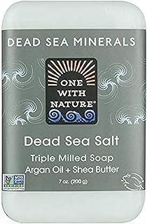 One With Nature Dead Sea Mineral Soap, Dead Sea Salt, 7-Ounces (Pack of 6)