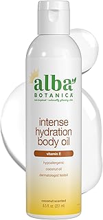 Alba Botanica Intense Hydration Body Oil, with Kukui Nut and Viamin E, 8.5 Oz (Packaging May Vary)