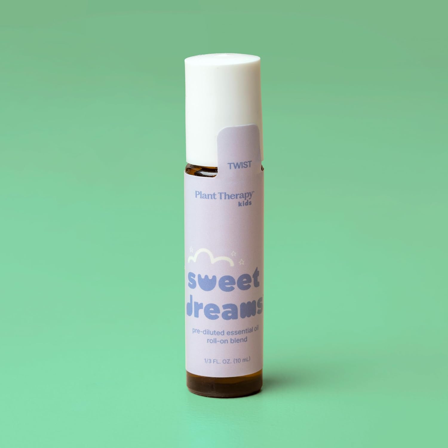 Plant Therapy Kids Sweet Dreams Essential Oil Blend Pre-Diluted Roll-On 10 mL (1/3 oz) 100% Pure, Soothing Aromatherapy for Relaxation and Better Sleep