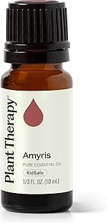 Plant Therapy Amyris Essential Oil 10 mL (1/3 oz) 100% Pure, Undiluted, Calming Aromatherapy, Skin Care, Respiratory Support