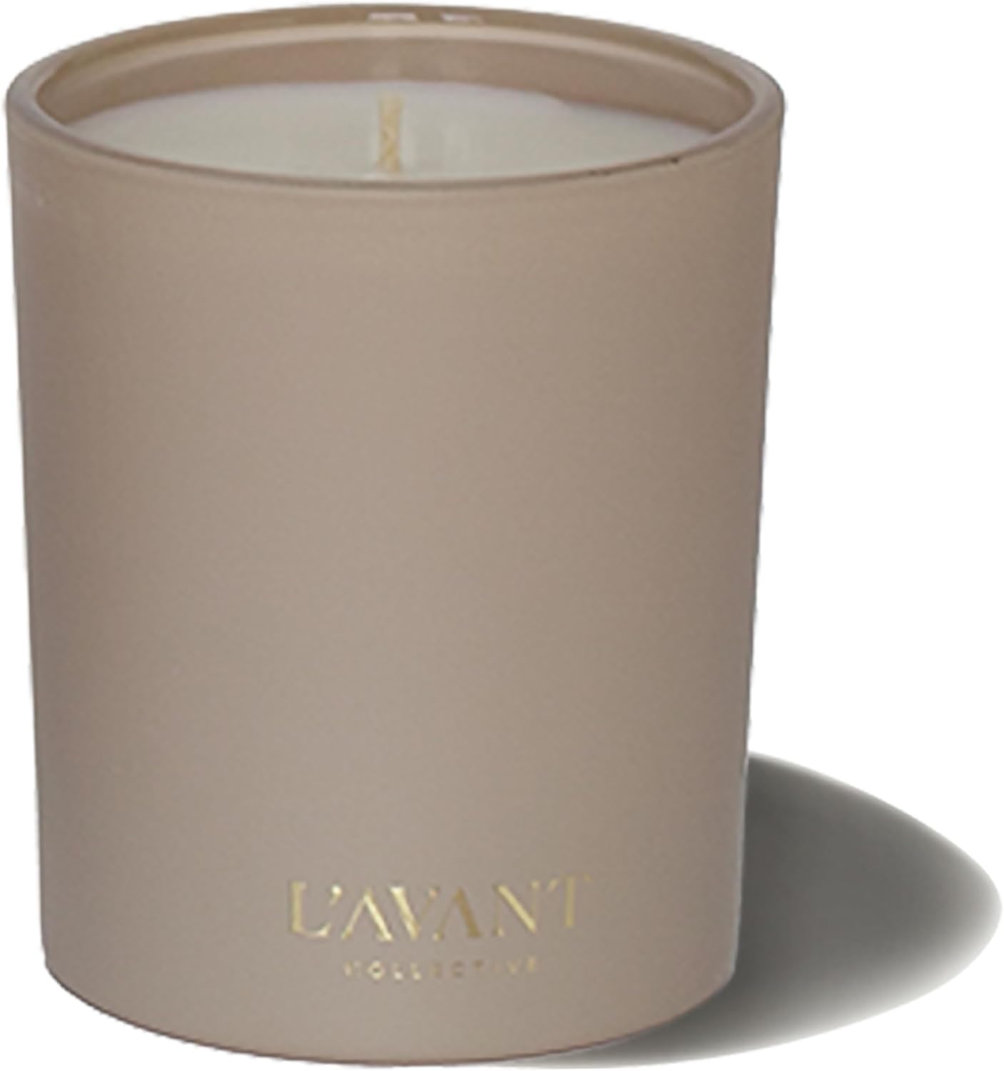 L'AVANT Collective Luxury Scented Candle | Clean-Burning Soy & Coconut Wax, Non-Toxic, 40 Hour Burn Time | Home Decor Candle in Minimal White Jar, Gift Ready | 8 oz | Ambre Santal