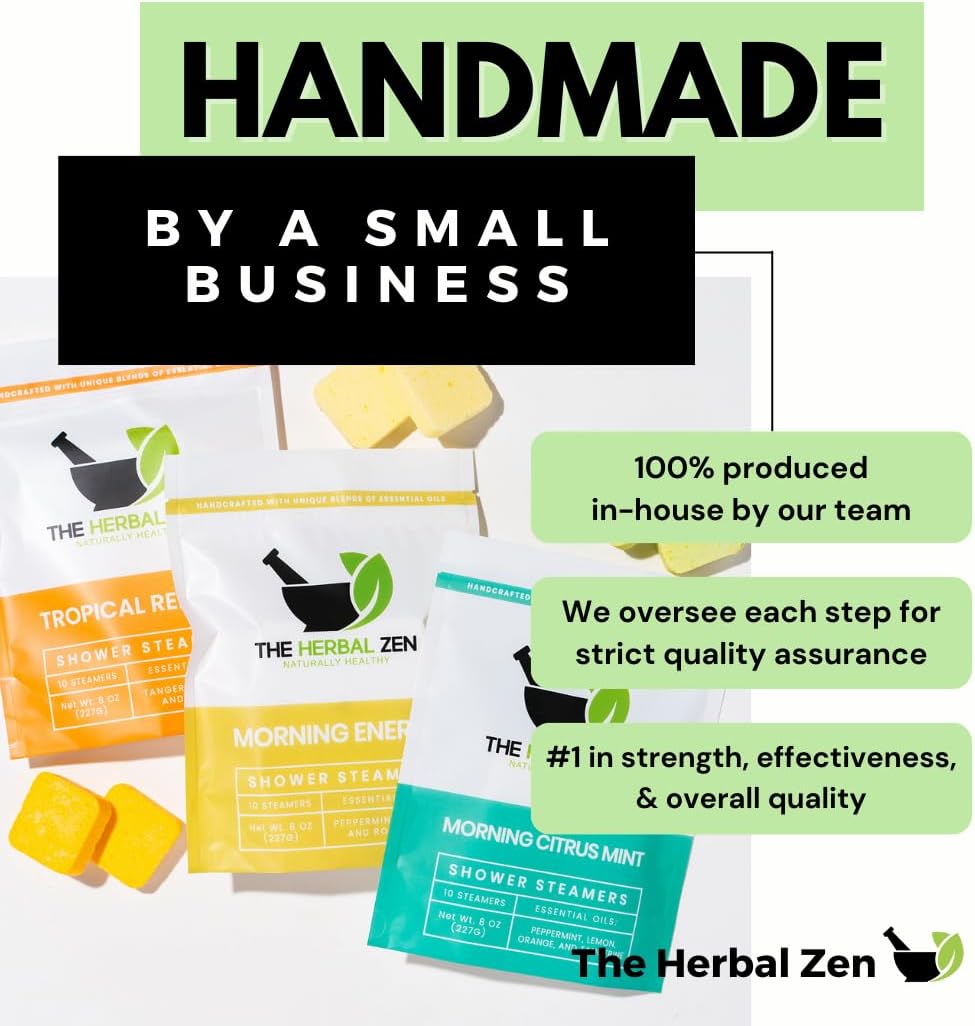 Bulk Shower Steamers with Essential Oils Combo Set by The Herbal Zen (3 Packs of 10 Tablets, Value Set), Bulk Shower Bombs, Relaxation Gift for Women and Men, Birthday Gifts, Mothers Day Gift