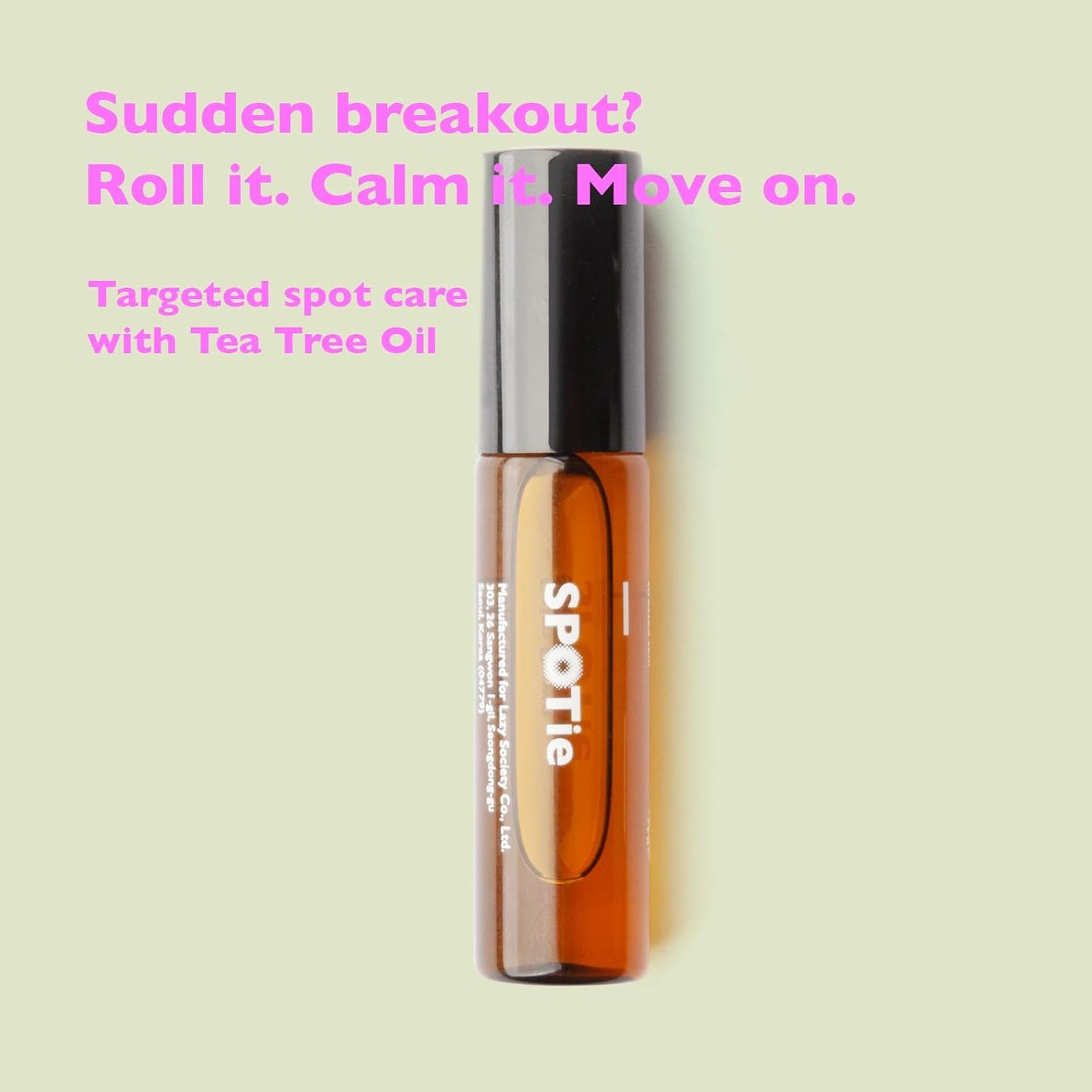 Calm Down Spot Roll-on with Tea Tree Oil - 100% Australian Sourced Tea Tree for Stressed Skin Relief - 0.19 fl oz(5.5ml)