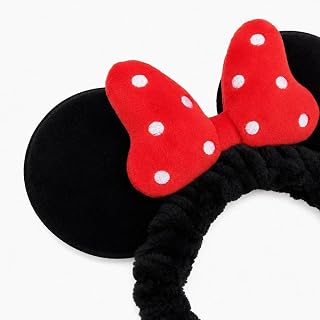 Mouse Ears Facial Spa Headbands, Coral Fleece Wash Face Hair Band, Velvet Bow Shower Hair Band for Girls Women Make up Hair Accessories