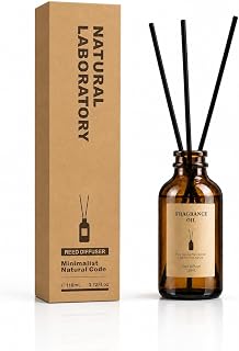 Reed Diffuser Set, 110mL/3.72 Fl.Oz Natural Laboratory Series, Long Lasting Premium Fragrance Oil Diffuser with Rattan Sticks, for Home Bedroom Bathroom Office, Aromatherapy & Housewarming Gift