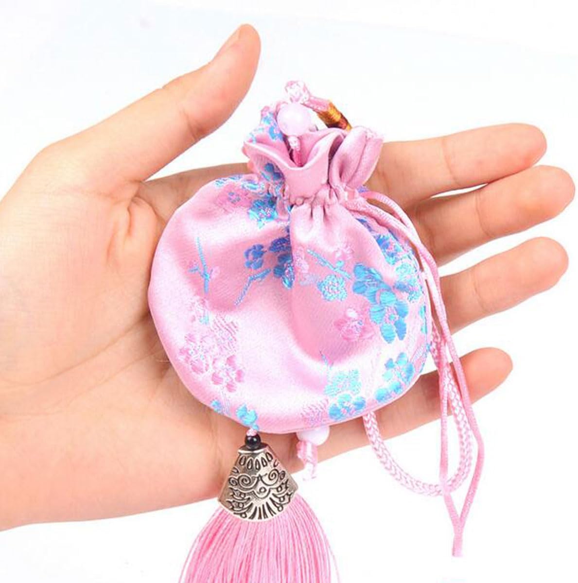 Snadulor 30 Pcs Drawstring Sachet Bags,Chinese Sachet Silk Brocade Coin Bags Pouches with Drawstring Jewelry Gift Bag Candy Sachet Bag.
