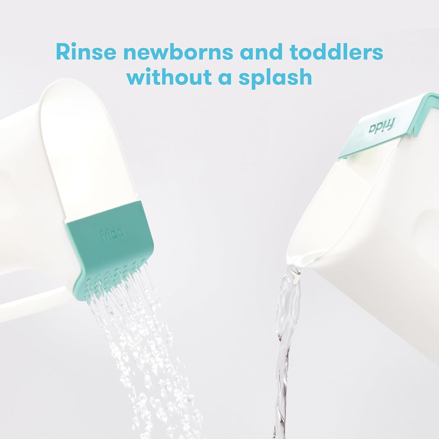 Frida Baby Baby Bath Upgrade Kit | Infant and Toddler Bath Essentials, Rinser Cup, Baby Bath Silicone Brush, Bath Bombs, Essential Oil Vapor Drops, white
