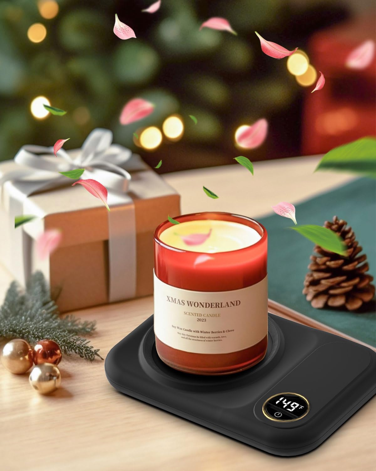 Coffee Mug Warmer, 3-Temp Settings USB Coffee Mug Warmer, 113℉/131℉/149℉ Plug in USB Candle Warmer Beverage for Coffee, Cocoa, Tea, Candle, Gift for Women Man Coffee Lover
