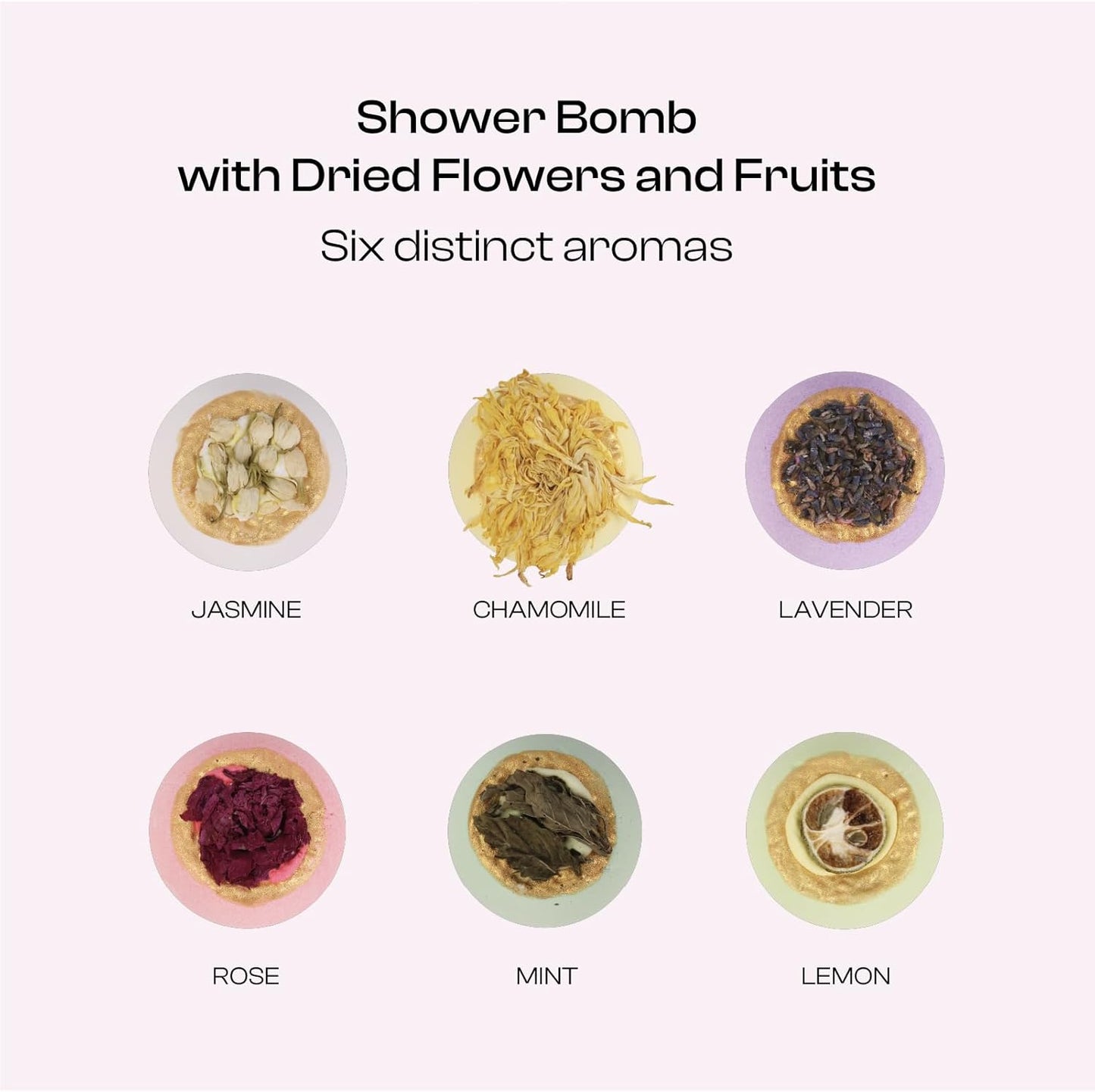 Bath Bombs Gift Set for Women, 6 Large with Real Flowers & Essential Oils | Home spa relaxation, aromatherapy self-care, moisturizing bath soak, birthday presents for mom, wife, girlfriend