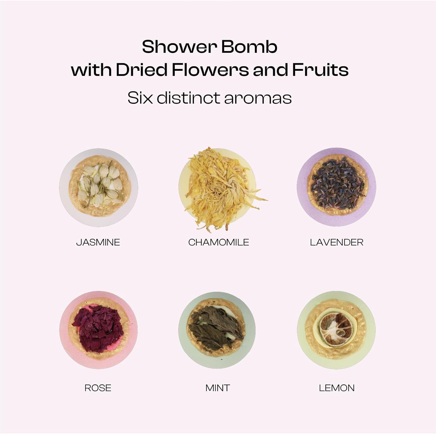 Bath Bombs Gift Set for Women, 6 Large with Real Flowers & Essential Oils | Home spa relaxation, aromatherapy self-care, moisturizing bath soak, birthday presents for mom, wife, girlfriend