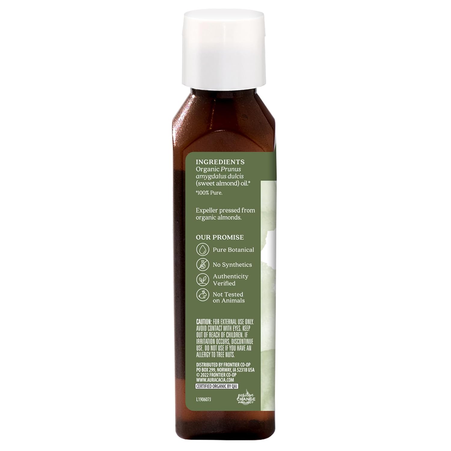 Aura Cacia Organic Sweet Almond Oil - GC/MS Tested, USDA Organic, Mild, Versatile Sweet Almond Oil for Skin, DIY, Aromatherapy and Home Use | 4 Fluid Ounces (Pack of 1)