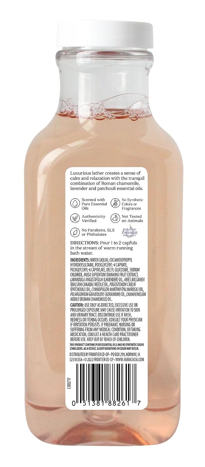 Aura Cacia Aromatherapy Bubble Bath, Tranquil Chamomile, 13 fluid ounce bottle (Pack of 3)