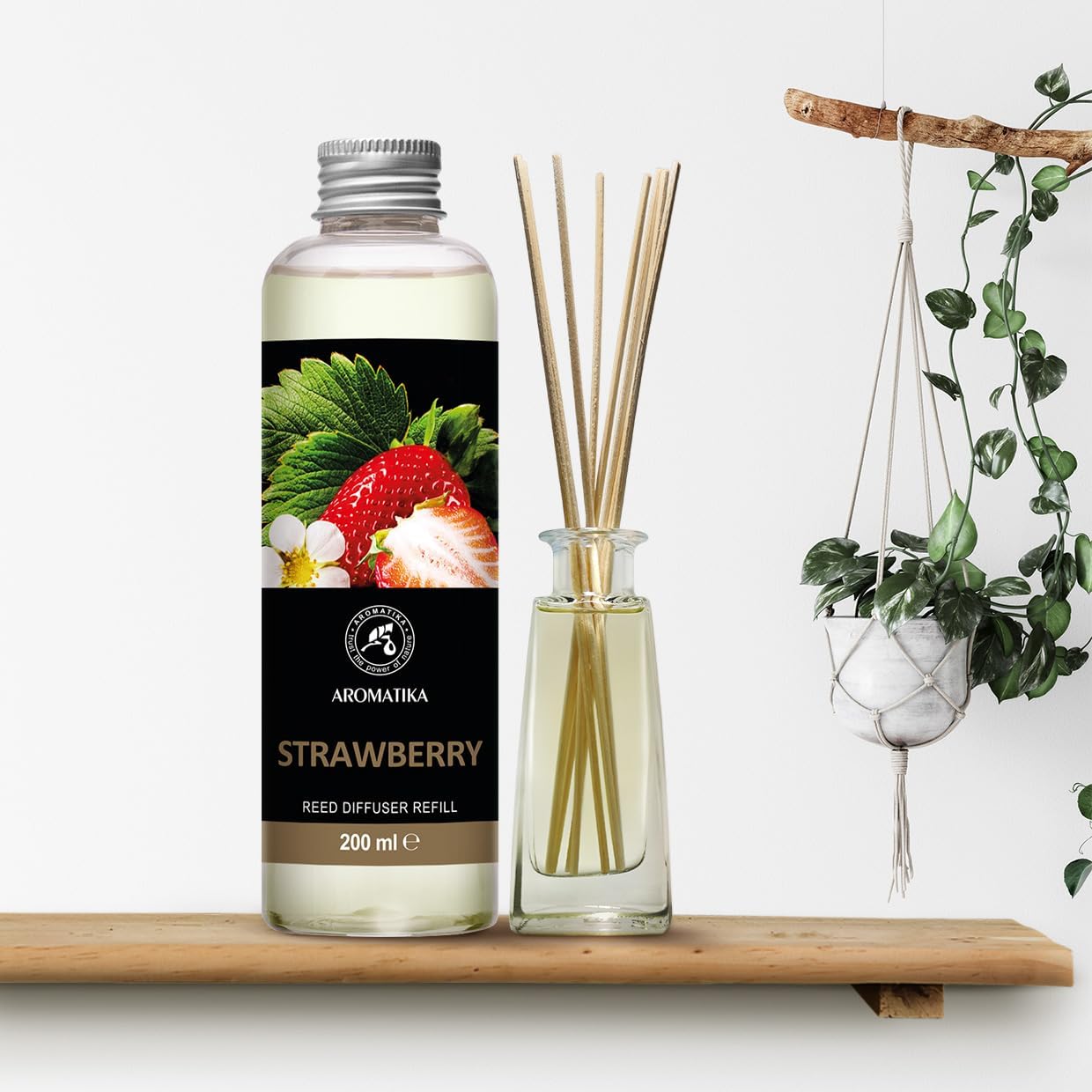 Strawberry Refill Reed Diffuser 6.8 Fl Oz - Room Diffuser Refill - Home Fragrance - Room Freshener - Fresh and Long Lasting Fragrance