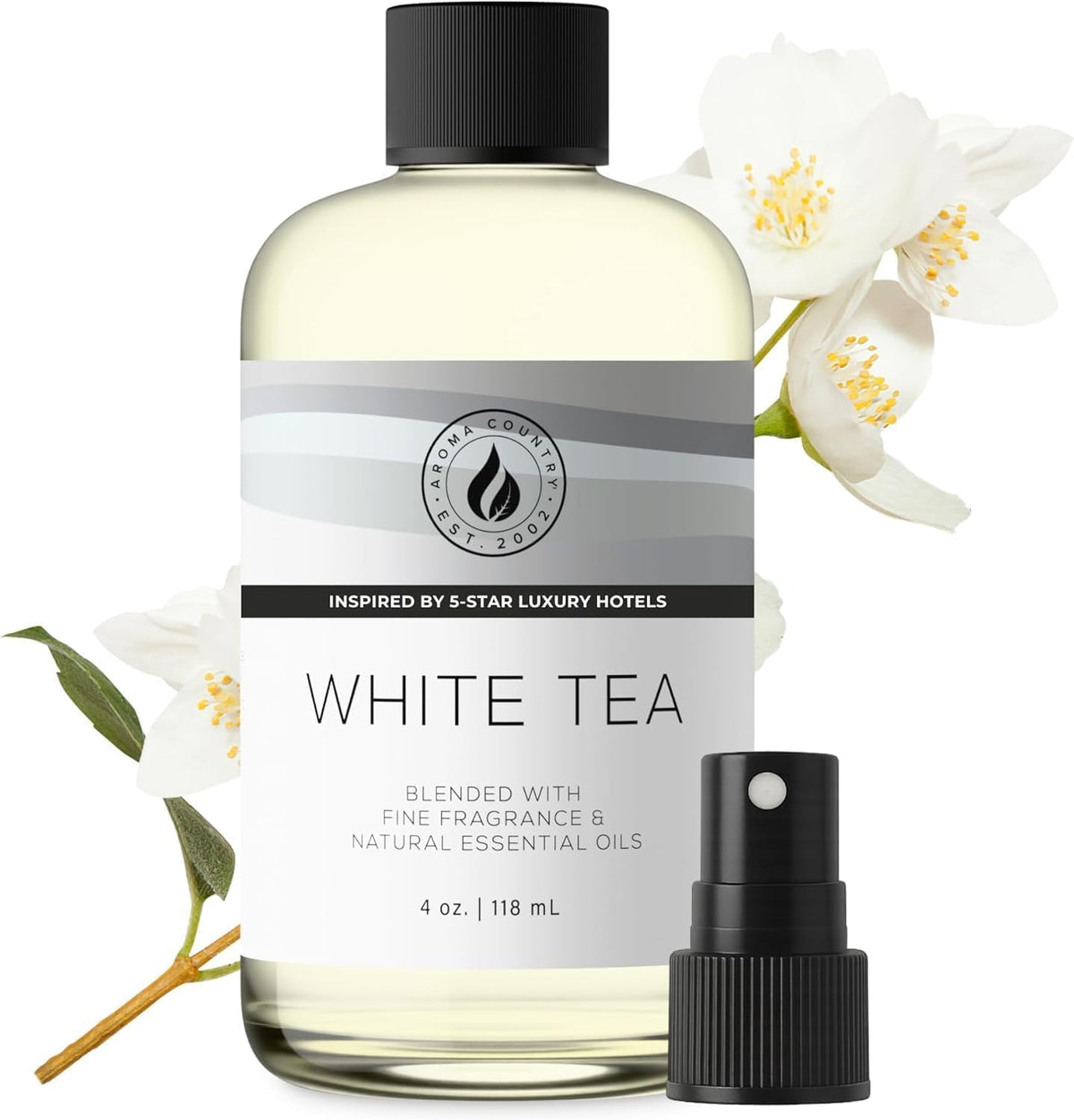 Aroma Country White Tea Diffuser Oil - Luxury Essential Oils for Diffuser Refill & Air Freshener Room Spray