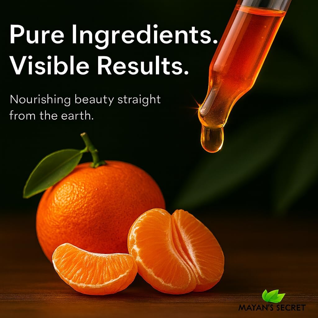Mayan’s Secret Tangerine Essential Oil 4 oz 120ml Pure Cold Pressed Citrus Oil for Skin Hair Aromatherapy Diffuser Use Glass Dropper Bottle