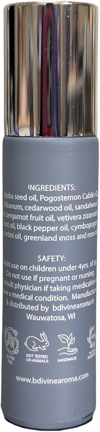 B Divine Aromatherapy Essential Oil Roll-On – 100% Pure Therapeutic Grade | Natural Aromatherapy for Stress Relief, Sleep, Energy, & Focus | Easy On-the-Go Wellness | 10ml (Harmony)
