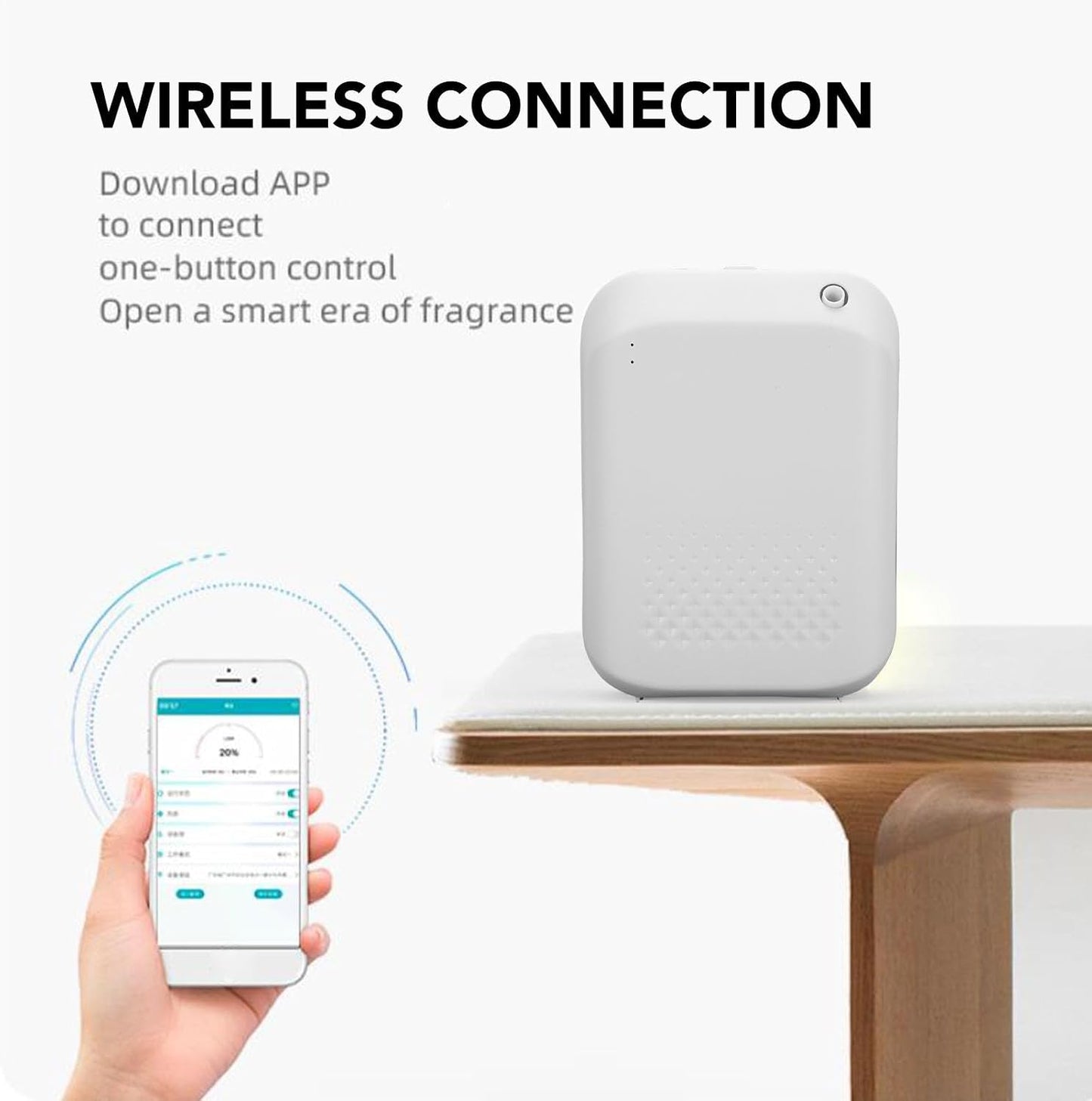 Zunate Smart Scent Air Machine for Home, Smart Scent Air Machine, Waterless Essential Oil Diffuser 150ML, Aromatherapy Scent Diffuser for Hotel, Spa, Office, Capacity Up to (White)