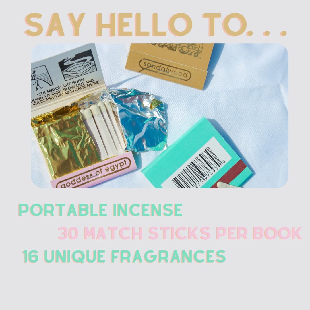 The Incense Match Assorted 4 Pack (Randomly Picked) Scented Bathroom Matches | Eliminates Bathroom Odors | Pleasant Incense | Stocking Stuffer | Unique Gift Idea