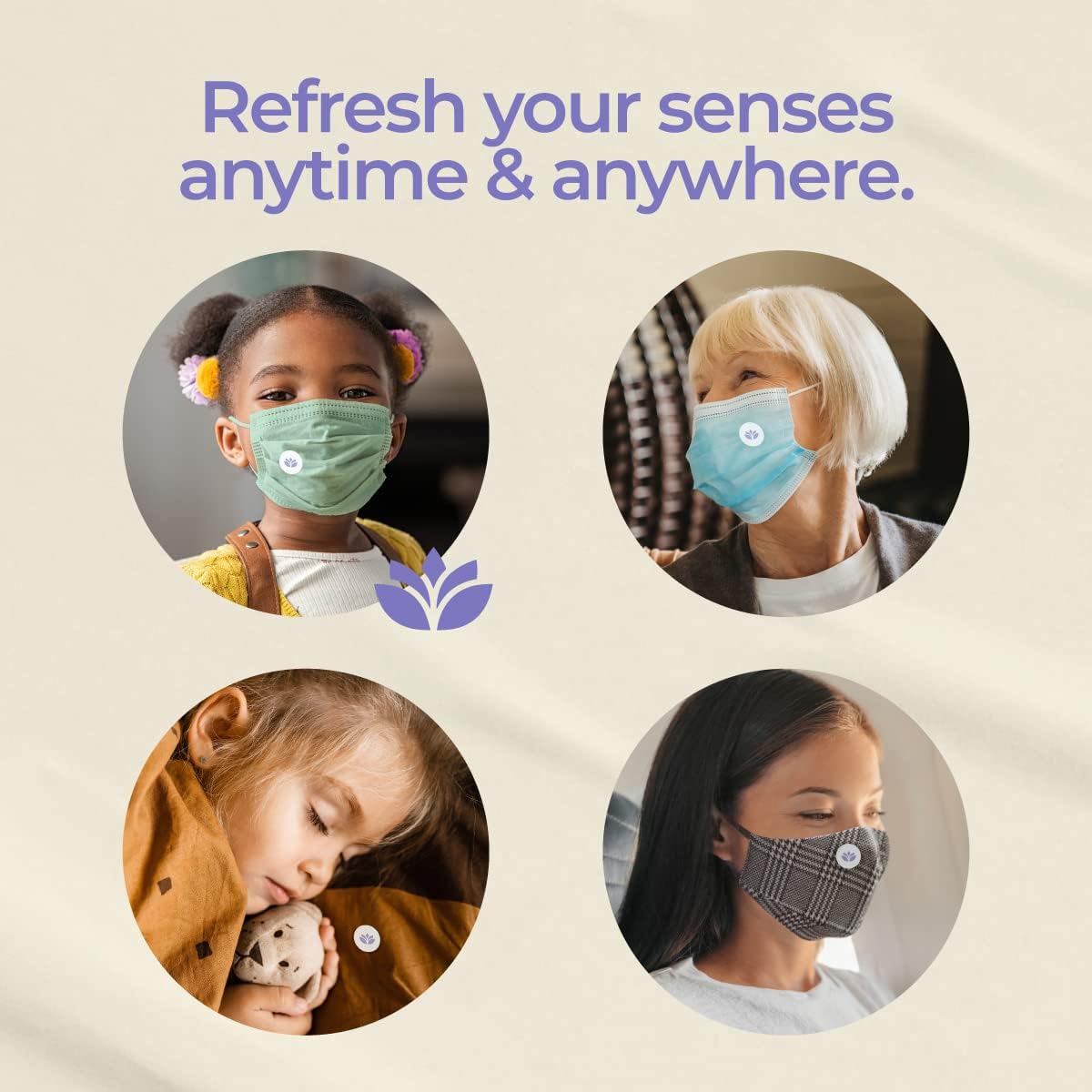 Gya Labs Lavender Aroma Patch - Essential Oil Scented Mask Stickers